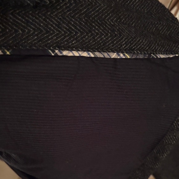 BDG Black Wool blend Jacket, Blazer. Harringbone pattern. size small - Picture 6 of 14